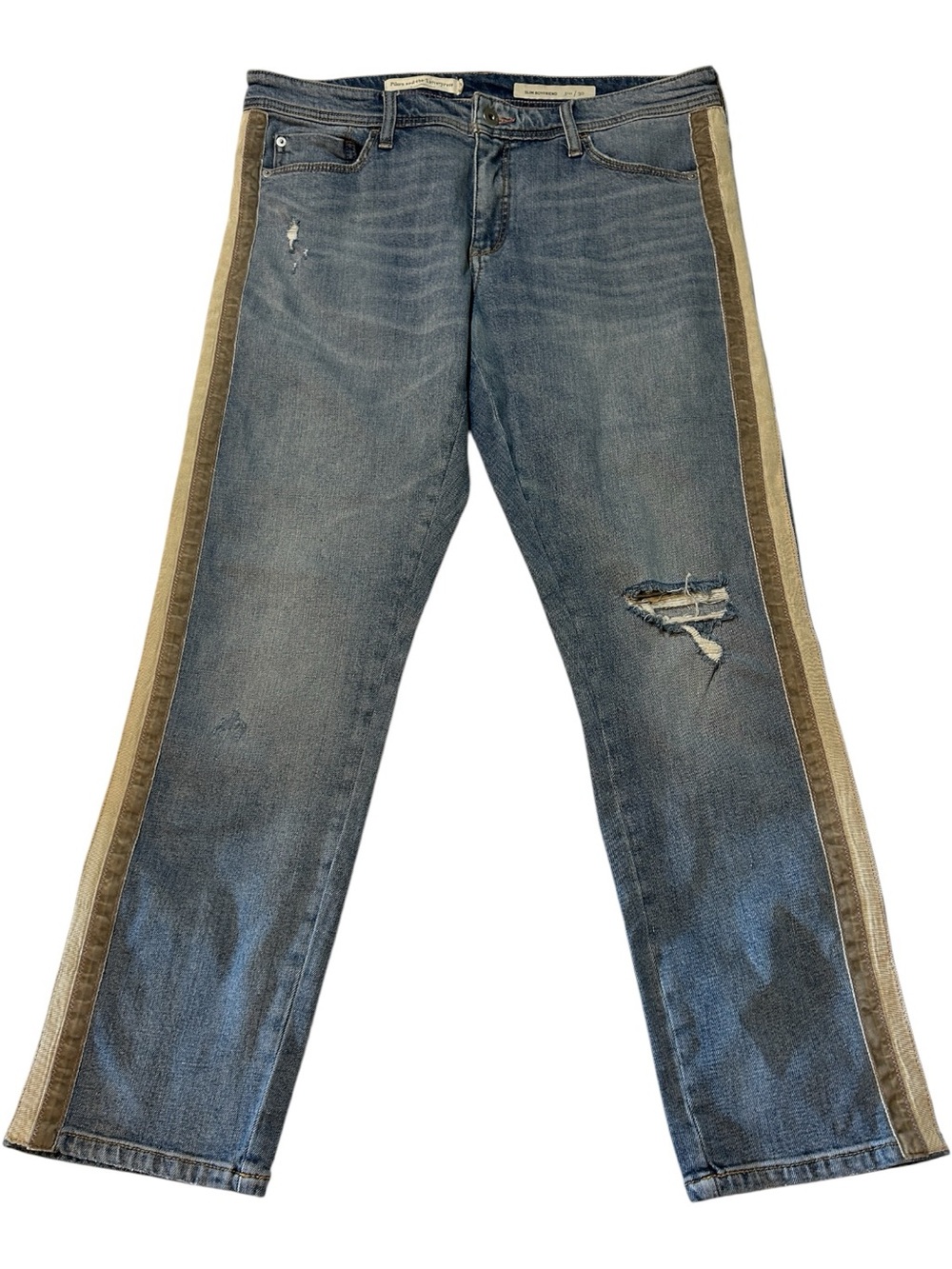 Pilcro Anthropologie Slim Boyfriend Jeans Size 30 Side Stripes